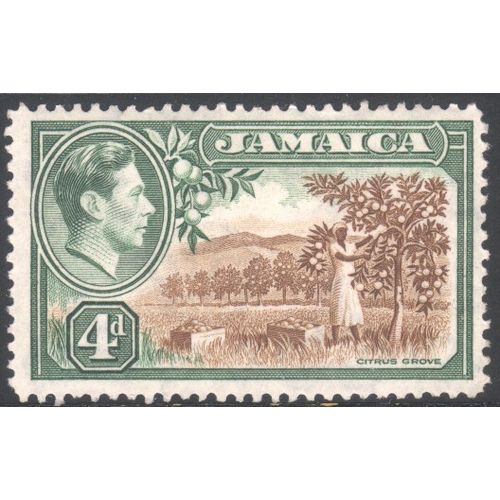 Jamaica 1938 - SG127 - 4d brown/green - Citrus Grove - MH