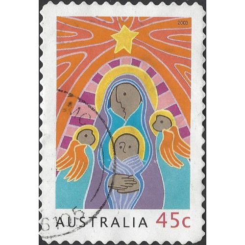 AUSTRALIA, CHRISTMAS, Madonna and Child s/a, orange 2003, 45c, #5