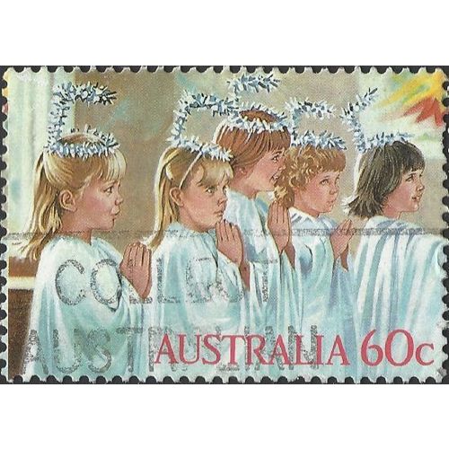 AUSTRALIA, CHRISTMAS, Nativity Play Angels, brown 1986, 60c, #3