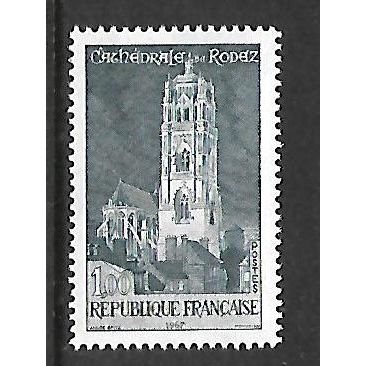 FRANCE 1967 1F BLUE RODEZ CATHEDRAL SG 1760 M MINT#2