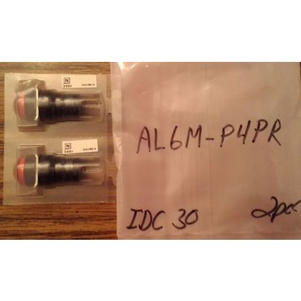 Lot of 2: Idec AL6M-P4PR Red Industrial Panel Mount Indicators :: FREE Shipping