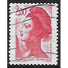 Mi 2401 A: 2 Fr. pale red Definitive Stamp: Liberté, comb perf. 13.