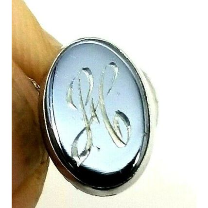 H Letter Tie Tack Lapel Pin Silver-Tone (B60)