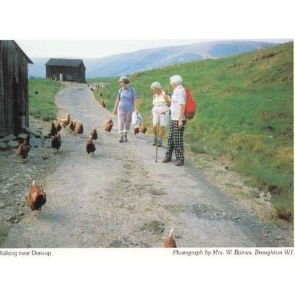 Dunsop Walking Hiking Rare Lancashire Village Postcard