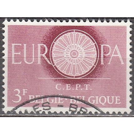 Belgique 1960 Michel 1209 O Cote (2008) 0.30 € Europa CEPT Roue à 19 rayons