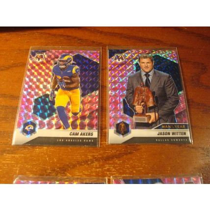 2021 Panini Mosaic, 10-Cards, Pink Reactive Prizms, AKERS/STRAHAN ++