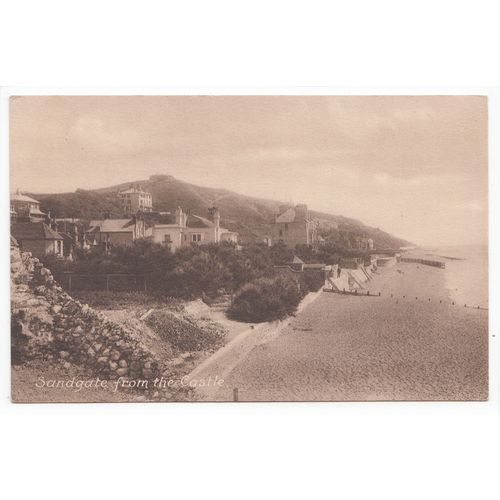 Sandgate from the Castle Kent Local Publisher C Bridge Postcard 3956