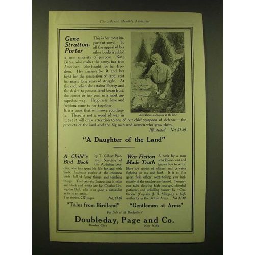 1918 Doubleday, Page and Co. Ad - Gene Stratton-Porter