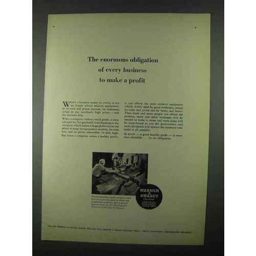 1967 Warner & Swasey Wiedemann Turret Punch Presses Ad