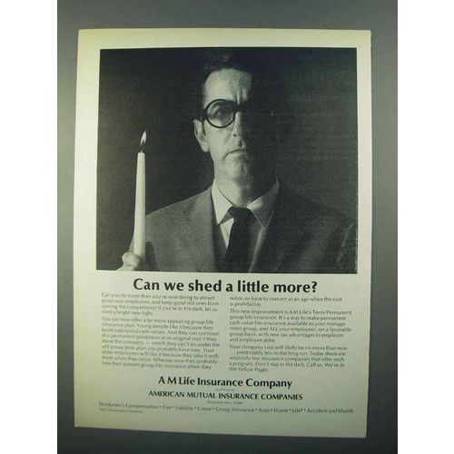 1968 American Mutual Life Insurance Ad - Shed More