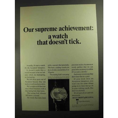 1968 Bulova Accutron Calendar G Watch Ad - Supreme