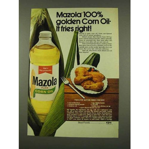 1973 Mazola Corn Oil Ad - Two-Step Batter Fried Chicken