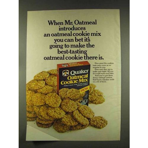 1977 Quaker Oatmeal Cookie Mix Ad