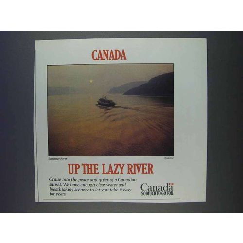 1980 Canada Tourism Ad - Up the Lazy River