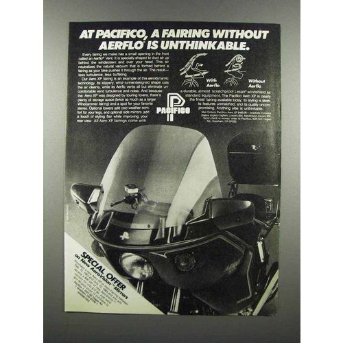 1983 Pacifico Aero XP Fairing Ad - Aerflo