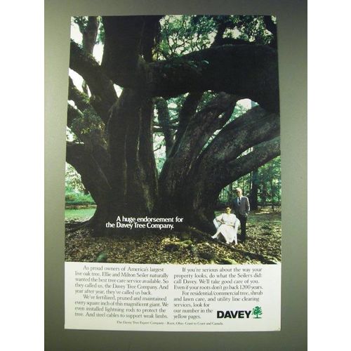 1987 Davey Tree Company Ad - A huge endorsement