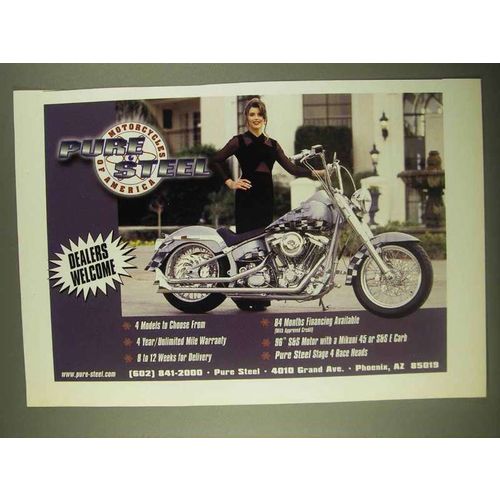 1998 Pure Steel Motorcycles Ad - Dealers Welcome