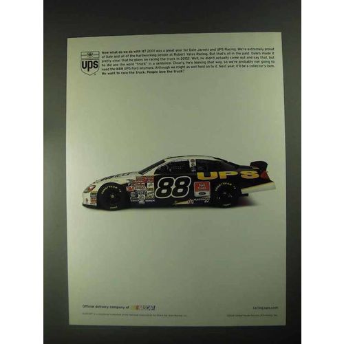 2001 UPS Racing Ad - Dale Jarrett - NASCAR #88