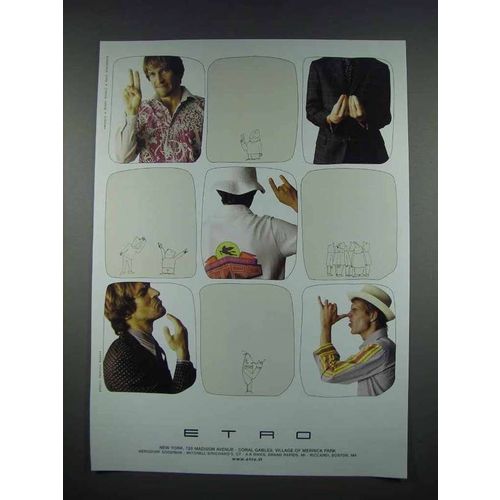 2004 Etro Designer Fashion Ad