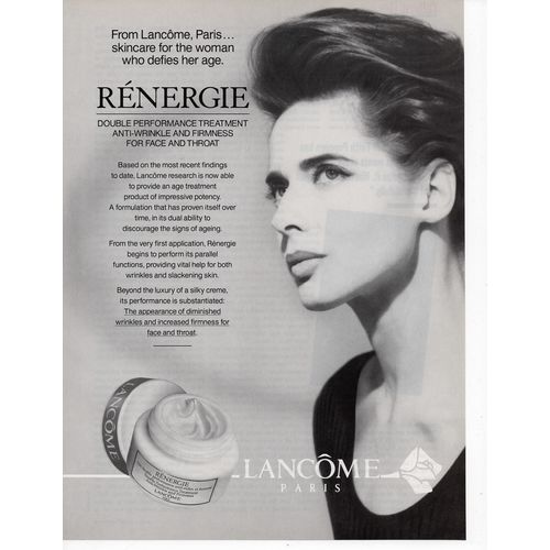 Lancome Paris vintage Full Page Print Ad October 1993