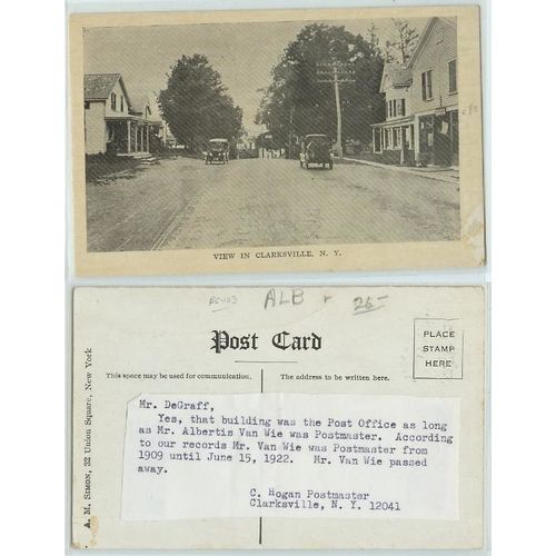 New York Clarksville Street scene with old cars View of what was the Post ~103