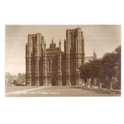 WEST FRONT, WELLS CATHEDRAL, SOMERSET .unused vintage postcard by Judges =