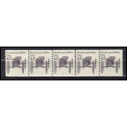 2124 4.9c Buckboard Fine MNH Dry Gum PNC 4/5 X0286
