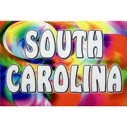 South Carolina Tye Die Fridge Magnet