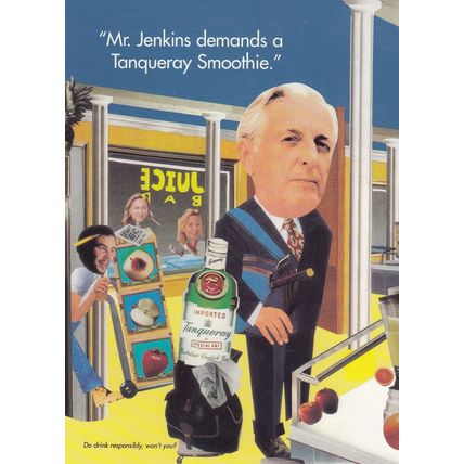 Mr Jenkins Demands A Tanqueray Smoothie Gin Advertising Postcard