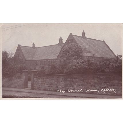 Council School Healey Yorkshire Antique Real Photo Postcard