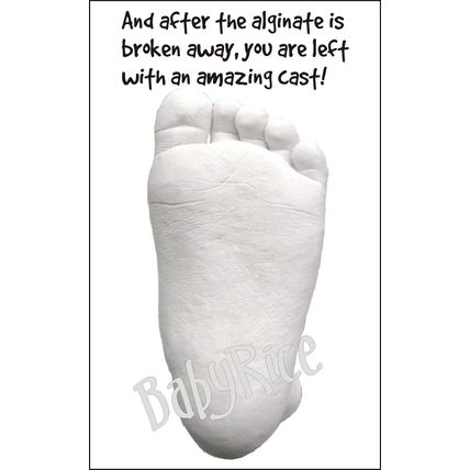 New Baby Girl Boy Gift 3D Casting Cast Kit Hand Feet Gold Rustic Frame Baptism