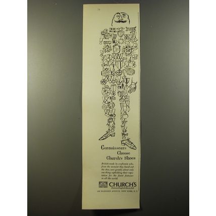 1954 Church's Shoes Ad - Connoisseurs choose Church's Shoes