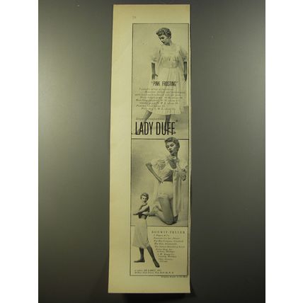1954 Lady Duff Lingerie Ad - Pink Frosting