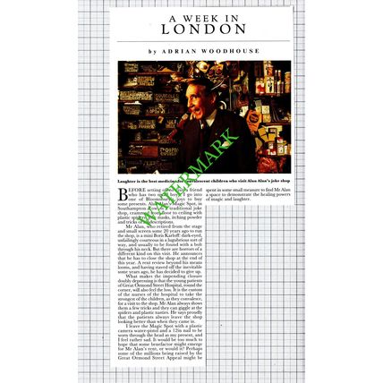 Alan Alan's Magic Spot Bloomsbury London Joke Shop - 1991 Cutting