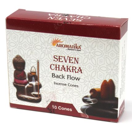 Aromatica Backflow Incense Cones - Seven Charkras - 30 cones