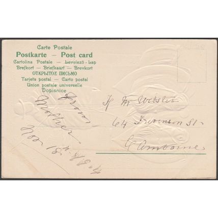 Fröhliche Weihnachten, 1904 - Prägelitho AK