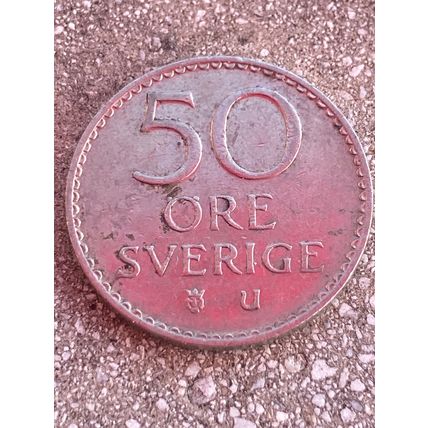 Umlaufmünze Schweden 50 Öre 1973