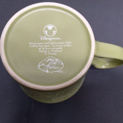 DISNEY Store Tinkerbell Fairies Green 20oz Coffee Mug Cup Sketch