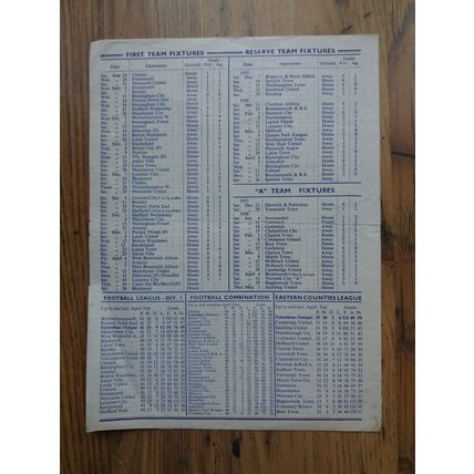 1957/58 Tottenham / Spurs vs Canto do Rio
