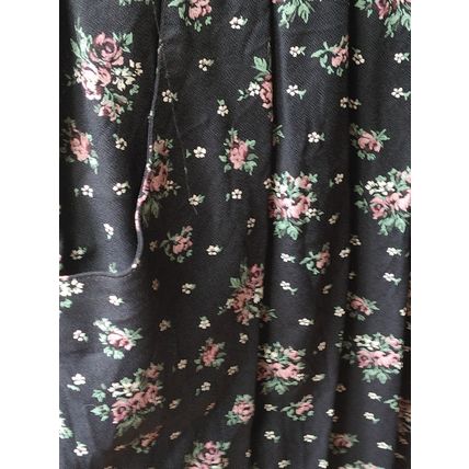 Vintage R J Stevens Carol Escritor Womens Size 4 P Black Pink Floral Dress 90s