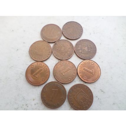 Latvia - 10 - 1 (one) santims coins - dated 2003