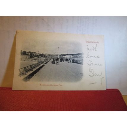 FROM THE PIER, BOURNEMOUTH used antique postcard 1903 pm =