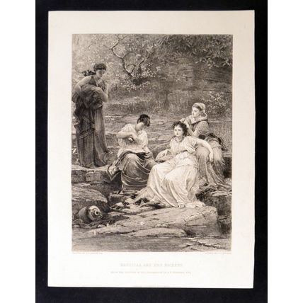 NAUSICAA AND HER MAIDENS 1886 George Dunlop Leslie - Charles Murray ETCHING