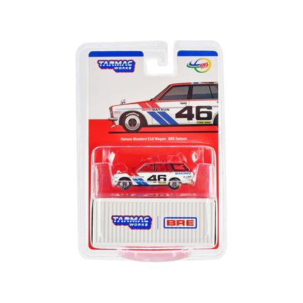 Datsun Bluebird 510 Wagon #46 Red and White "BRE (Brock Racing Enterprises)" ...