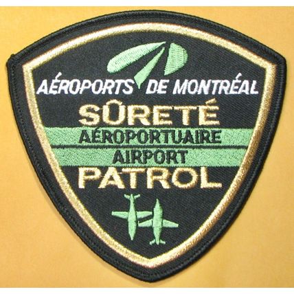 Airport Security Patrol, Montreal, Canada. 4.5"X4". PP68.