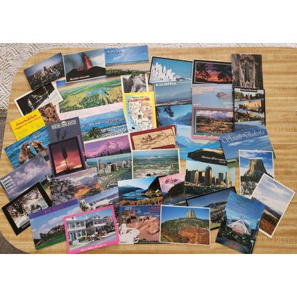 43 Mailed and New USA Postcards from Various States 1980's - 2000's
