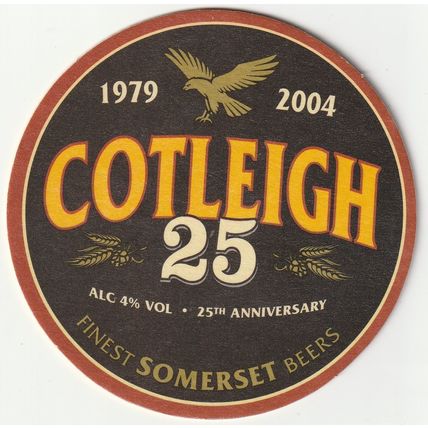 BEER MAT - COTLEIGH BREWERY - COTLEIGH 25 - (Cat 039) - (2005)