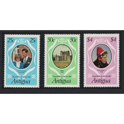 Antigua and Barbuda Charles and Diana Royal Wedding 3v 1981 MNH SG#702-704