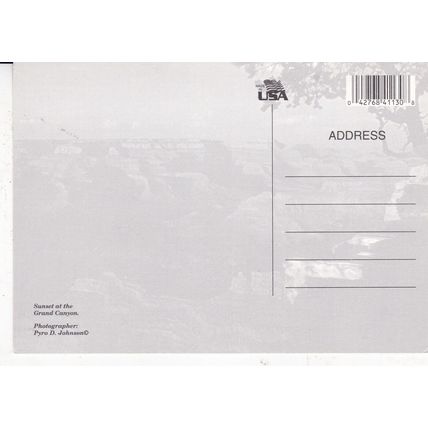 Grand Canyon Arizona United States Postcard unused VGC