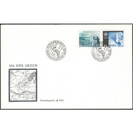 Sweden - FDC 24/5 1973 Väderlekstjänsten 100 år *ILLUSTRATED - VIGNETTE 1*